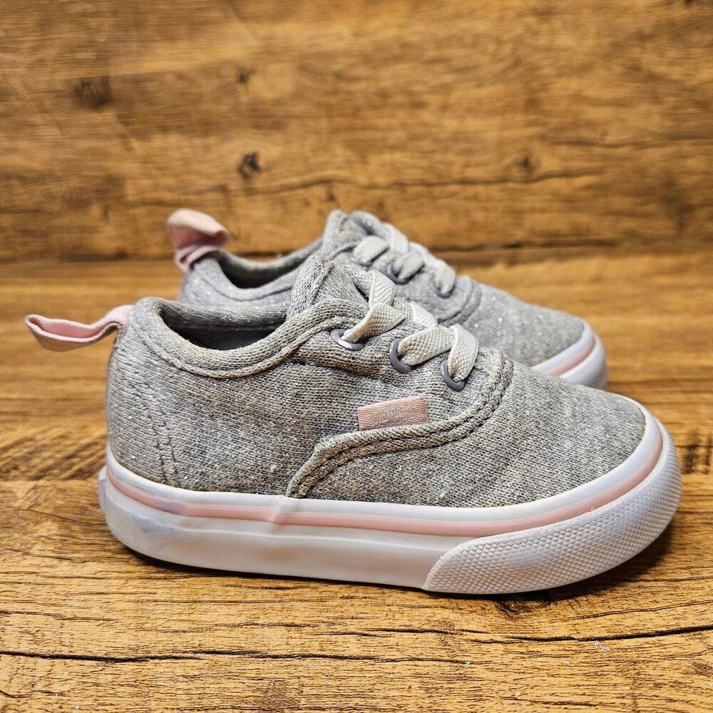 VANS Grey Sparkle Slip on Sneaker size 4.5